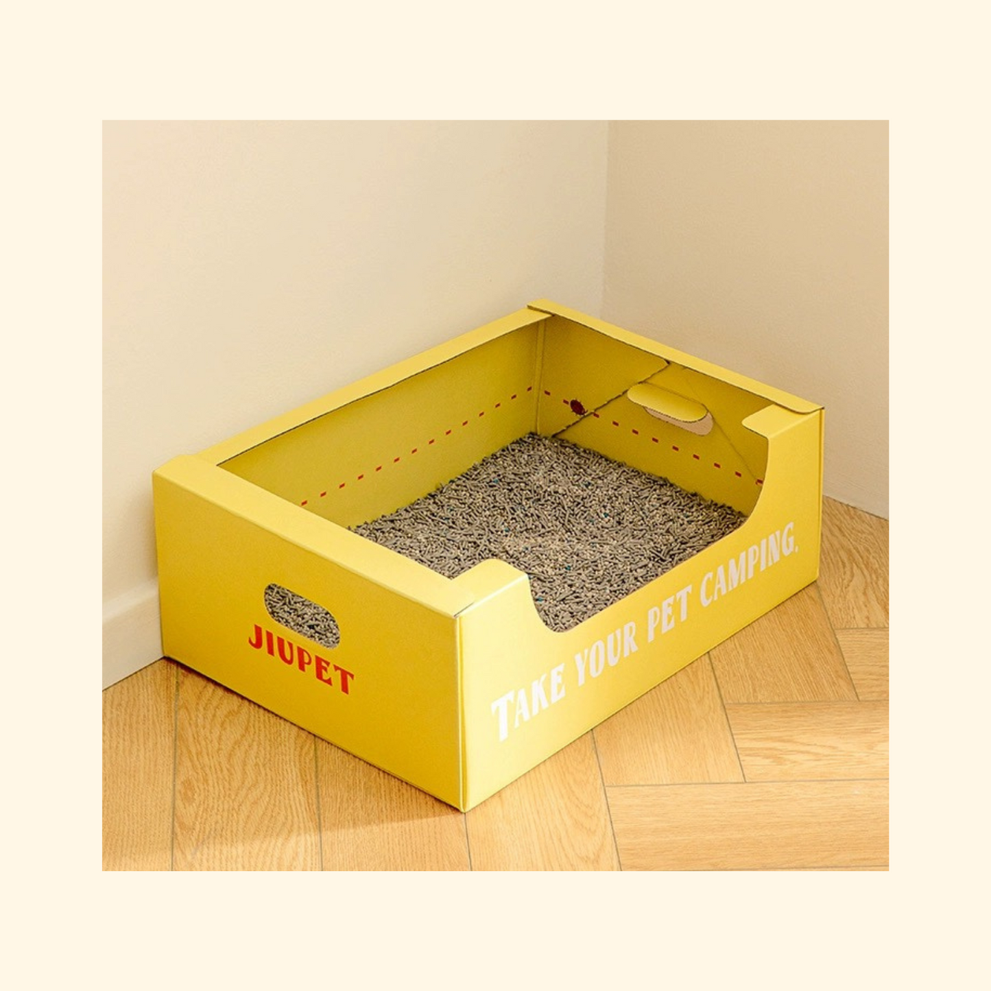 Disposable Cat Litter Box - Yellow (LA-8)
