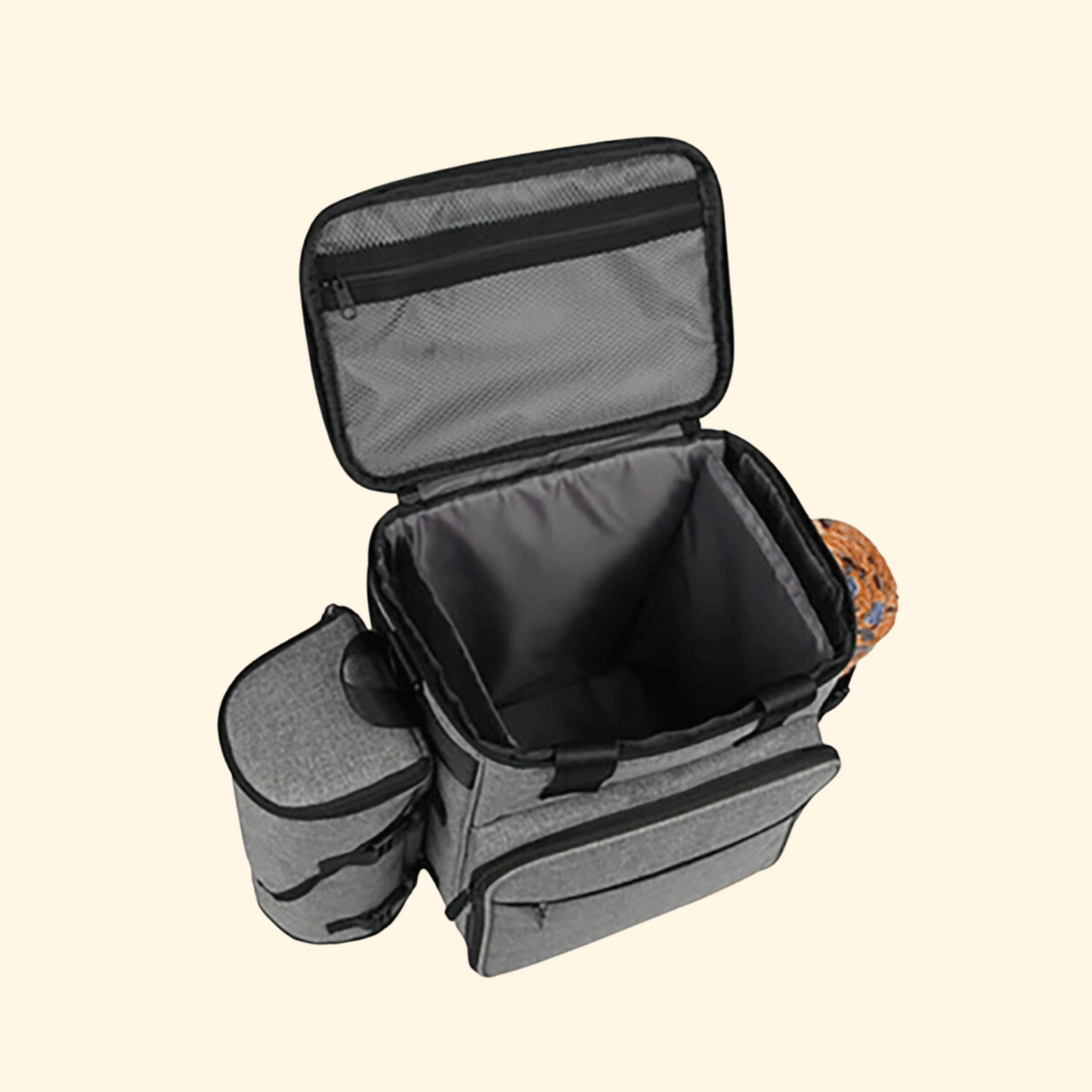 Pet Travel Bag with Food Storage- Gray (TI-1)