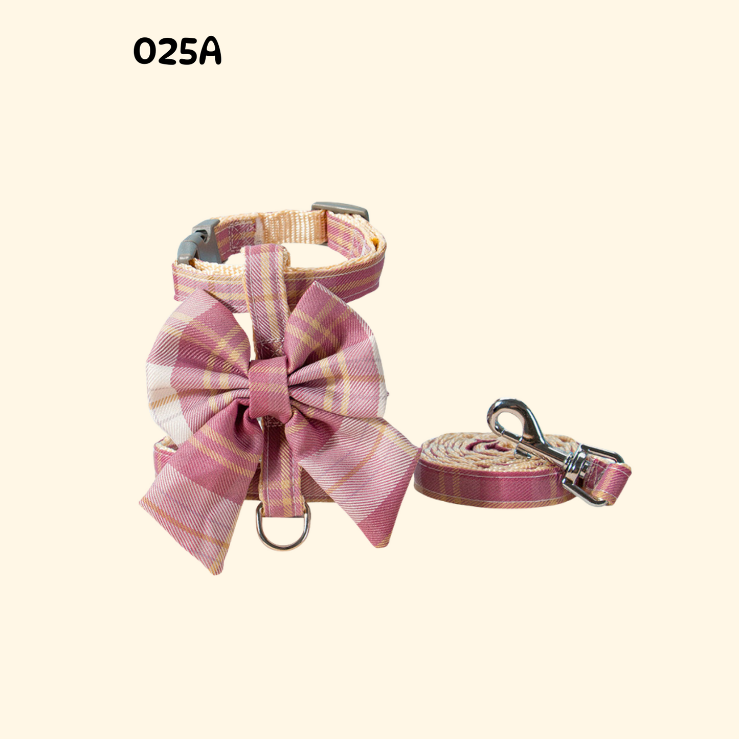 Bowknot Harness with Leash for Small Dogs and Cats (A-010)
