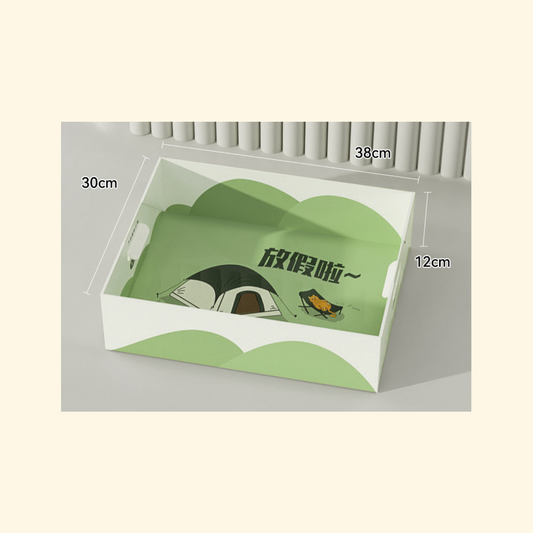 Disposable Cat Litter Box - Green