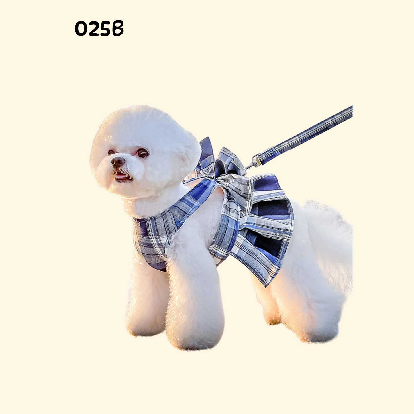Bowknot Harness with Leash for Small Dogs and Cats (A-010)