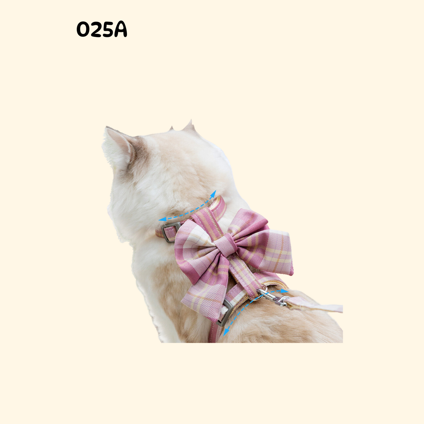 Bowknot Harness with Leash for Small Dogs and Cats (A-010)
