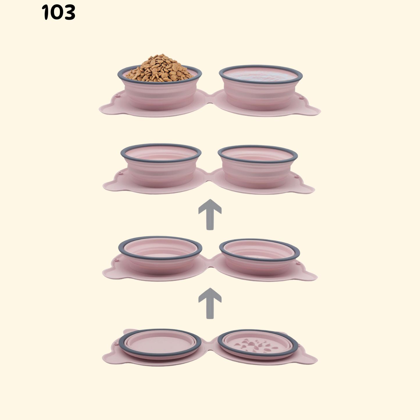 Foldable Travel Bowl - Double (TI-13)