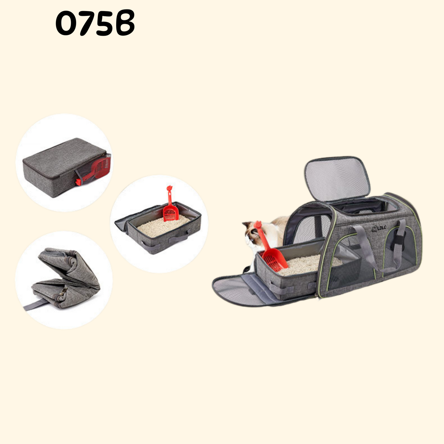 Foldable Litter Box with Zipper (LA-12)