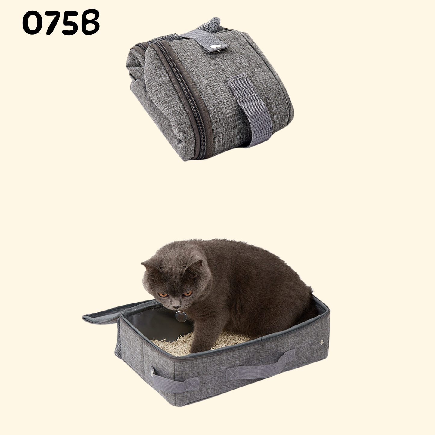 Foldable Litter Box with Zipper (LA-12)