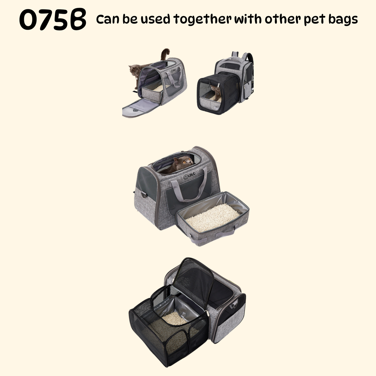 Foldable Litter Box with Zipper (LA-12)
