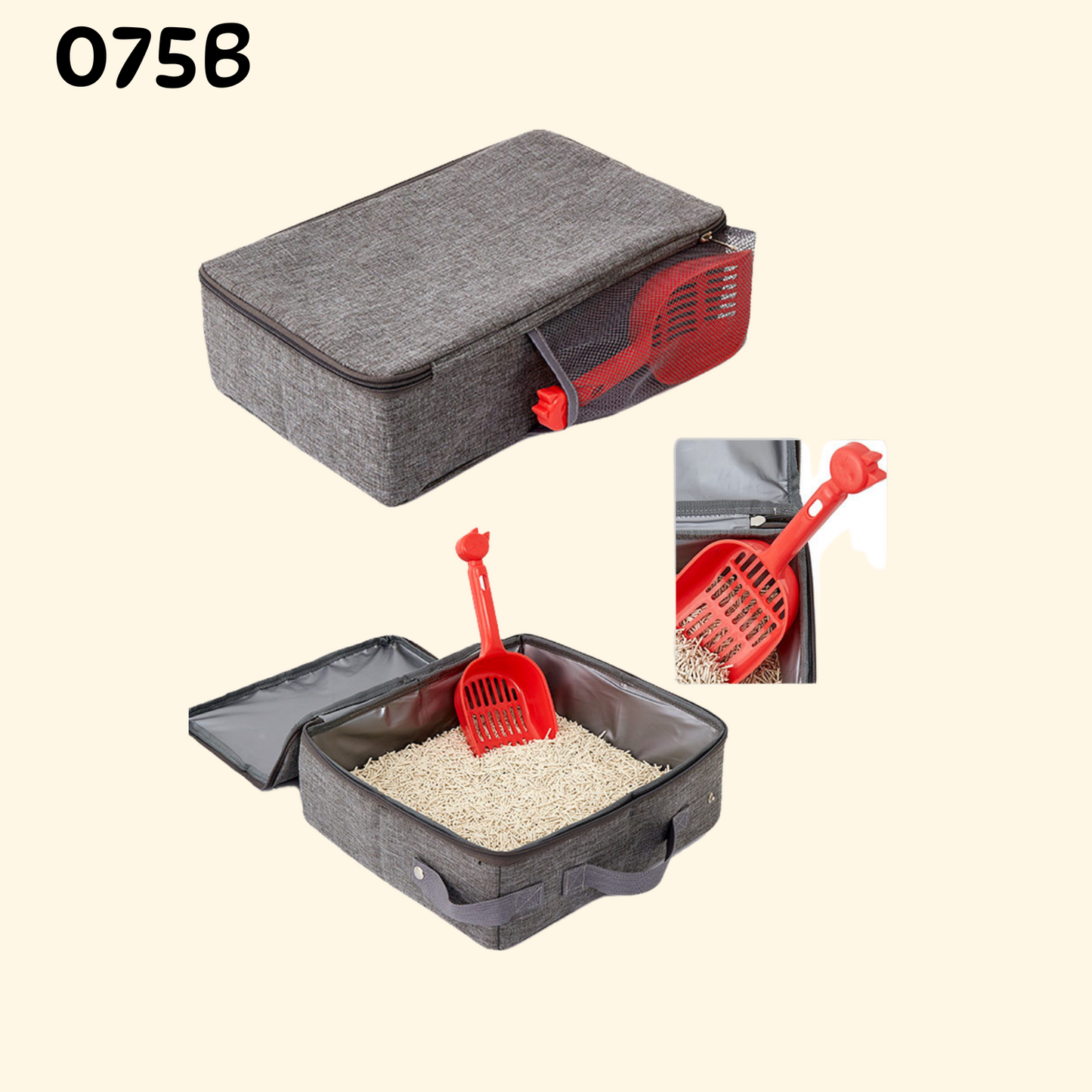 Foldable Litter Box with Zipper (LA-12)