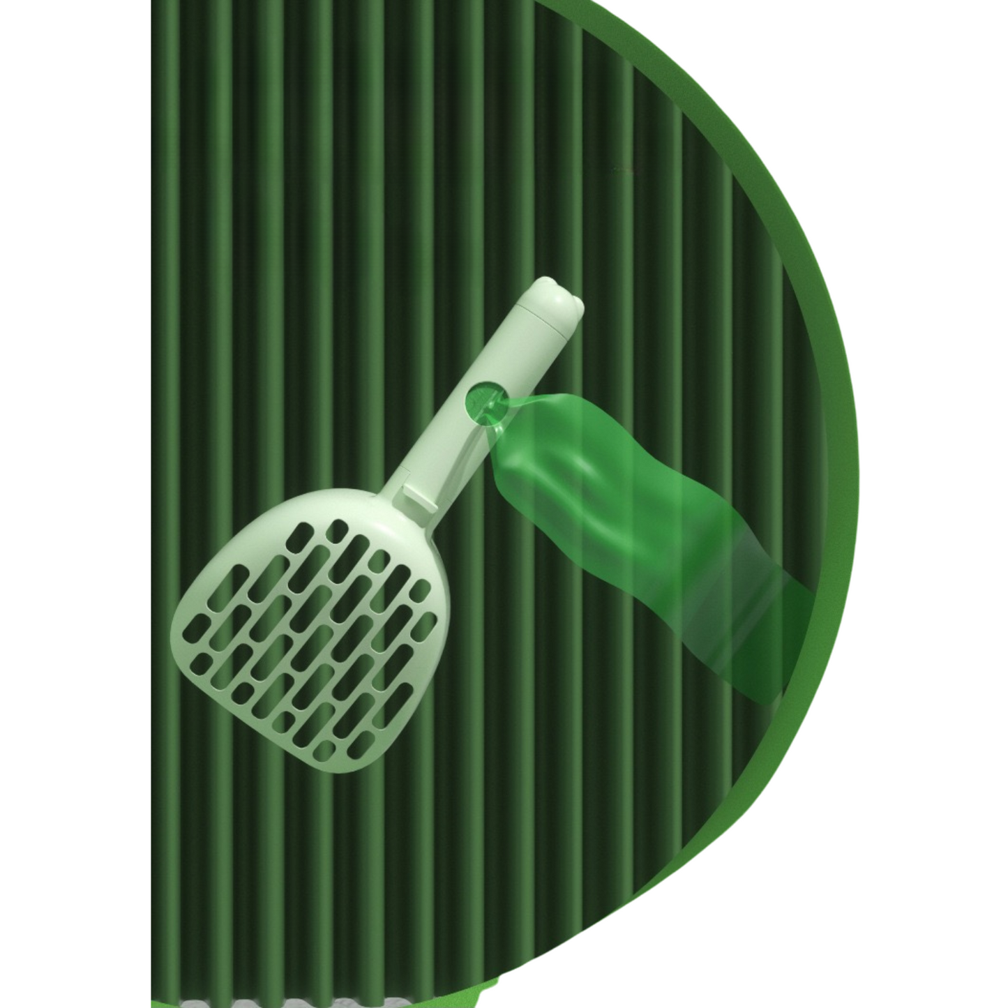 Litter Scoop with Poop Bag Storage (LA-1)