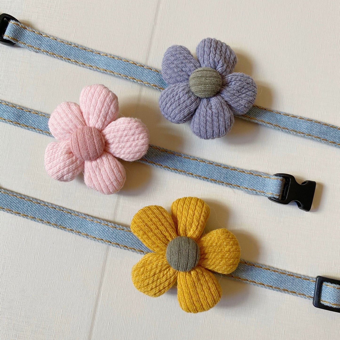 Collar - Denim Flower (A-006)