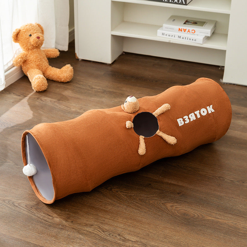 Foldable Play Tunnel for Cats (T-4)