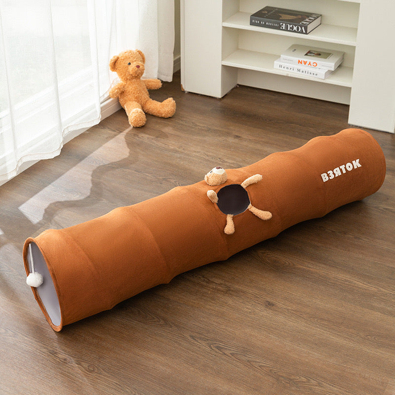 Foldable Play Tunnel for Cats (T-4)