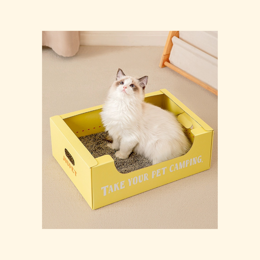 Disposable Cat Litter Box - Yellow (LA-8)