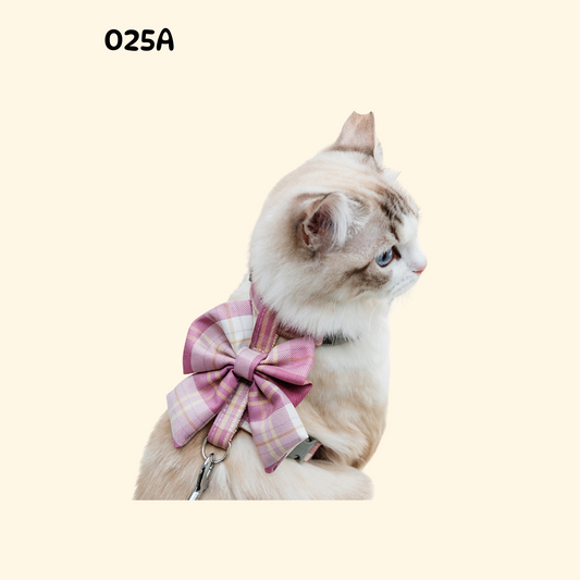 Bowknot Harness with Leash for Small Dogs and Cats (A-010)