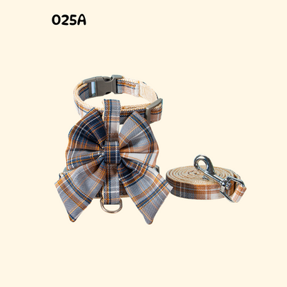 Bowknot Harness with Leash for Small Dogs and Cats (A-010)