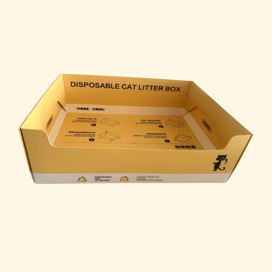 Disposable Cat Litter Box - Yellow (LA-10)