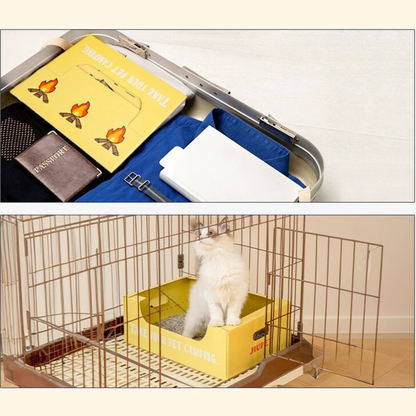 Disposable Cat Litter Box - Yellow (LA-8)