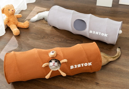 Foldable Play Tunnel for Cats (T-4)